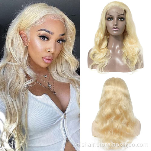 613 Honey Golden Wig 30 32 inches 13x4 Lace Forehead Wig Brazil Remy Body Wavy Lace Front Wig Ladies Human Hair 100%human hair